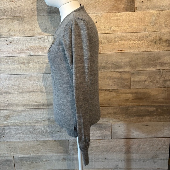 French connection women’s grey 100% merino wool sweater in size medium - Picture 2 of 9
